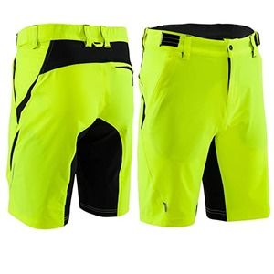 Silvini Mens ELVO Cycling Shorts Neon Yellow Mountain Bike Lightweight NEW
